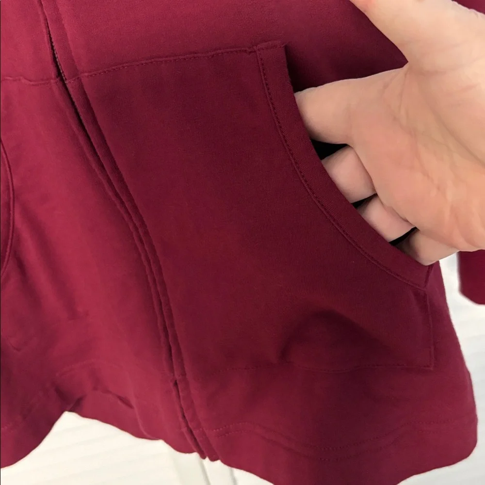 Women’s Karen Scott Sport Maroon Zip-Up Hoodie 0X - Picture 7 of 9